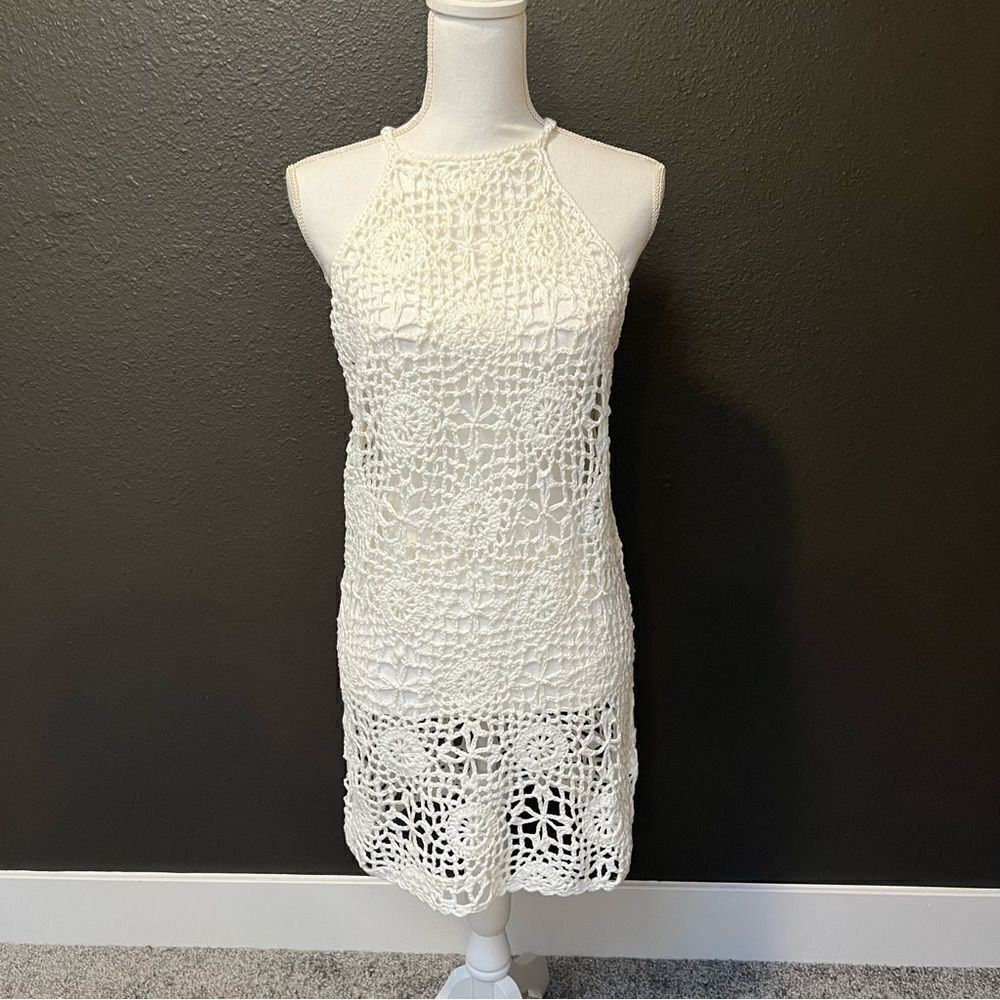 Olivacious crochet dress coverup